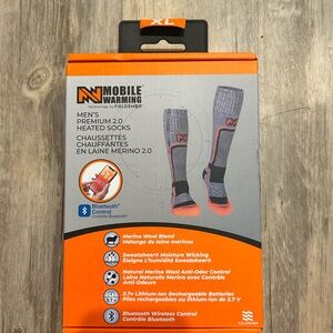 Men's Premium 2.0 Heated Socks - Gray and Orange